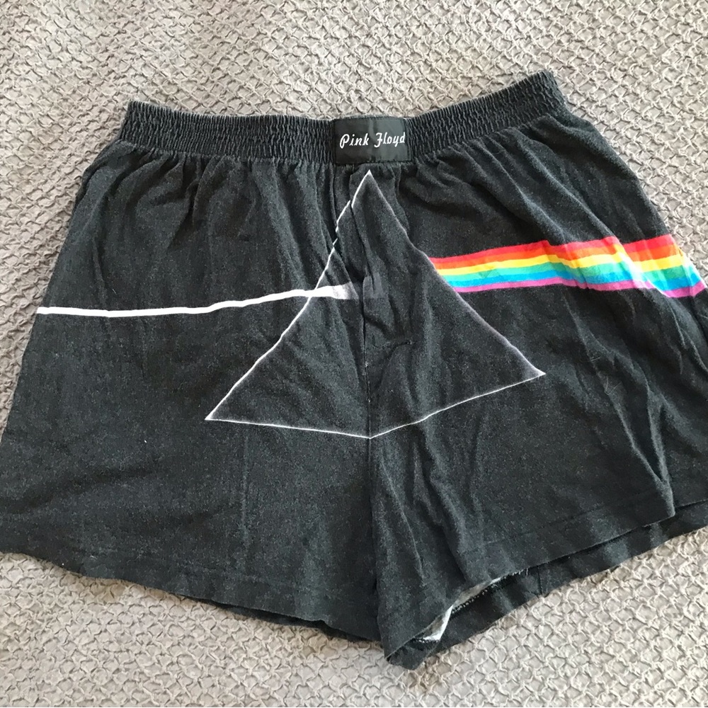 Vintage Pink Floyd open fly boxer shorts.